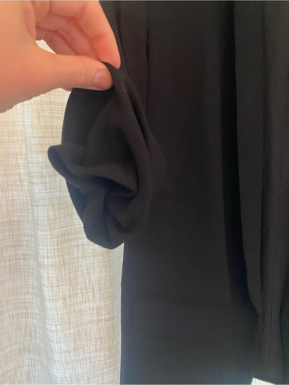 Forever 21 Black Open-Front, 3/4 Sleeve Blazer